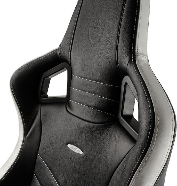 Produktbild noblechairs Gaming-Stuhl EPIC Echtleder-Gaming-Stuhl, Schwarz-Weiss-Rot