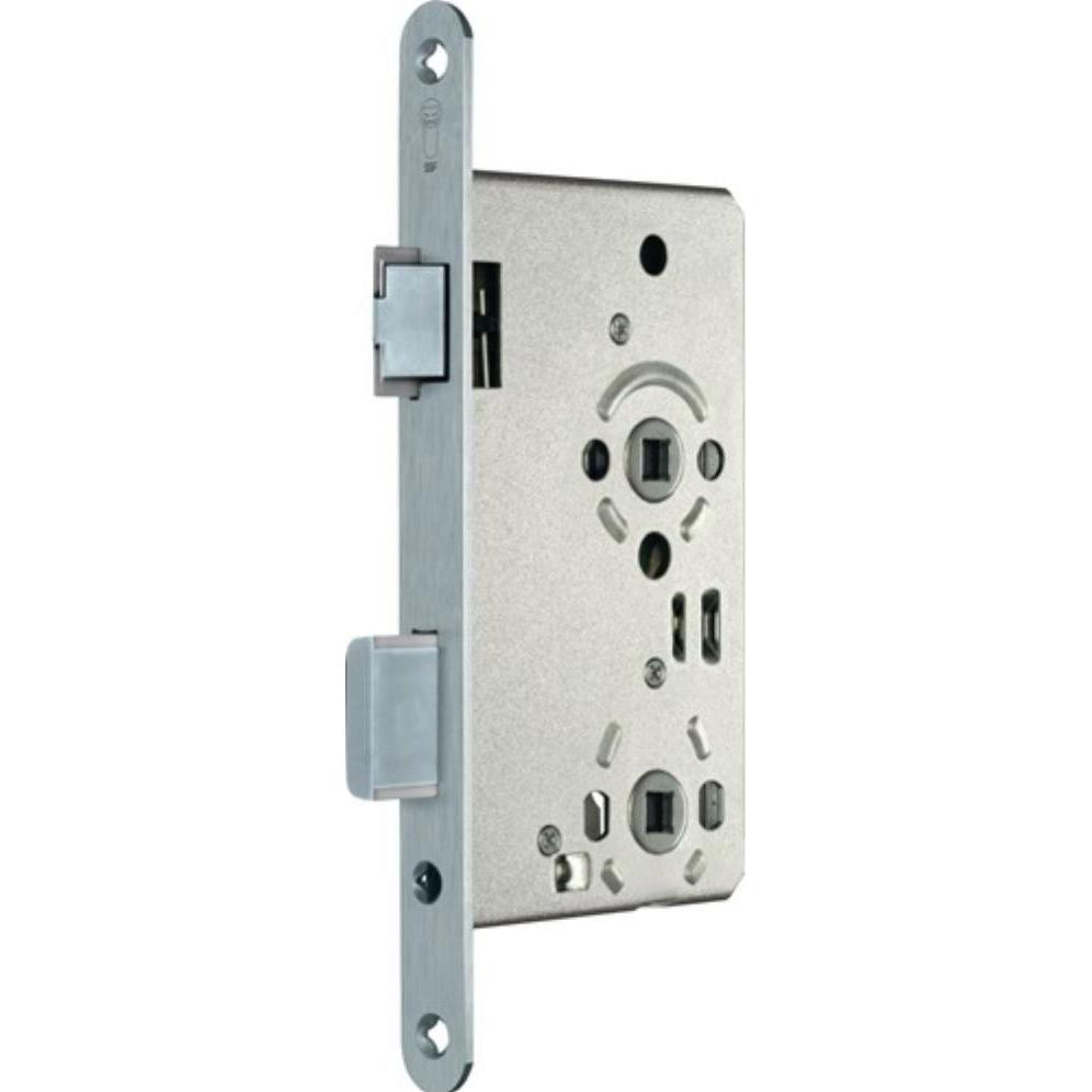 SSF, Türschloss + Schliesszylinder, Zimmertür-Einsteckschloss BAD 20/ 65/78/8 mm DIN links Edelstahl abgerundet Klasse 3...