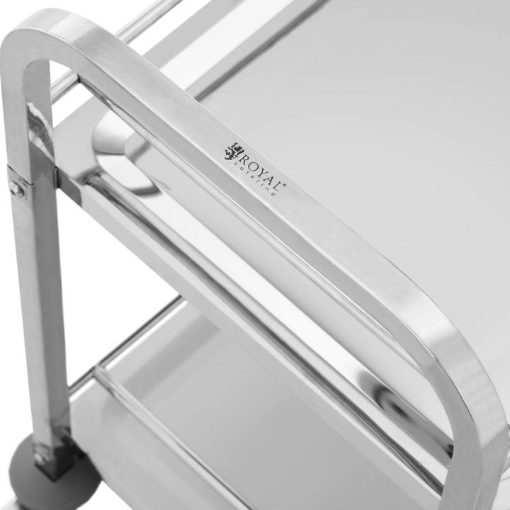 Actual product image Royal Catering Serving Trolley - 2 shelves - 70 x 38 x 3 cm - 72 kg -
