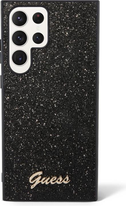 Produktbild Guess Glitter Script Case für Samsung Galaxy S23 Ultra - black (Samsung Galaxy S23 Ultra)