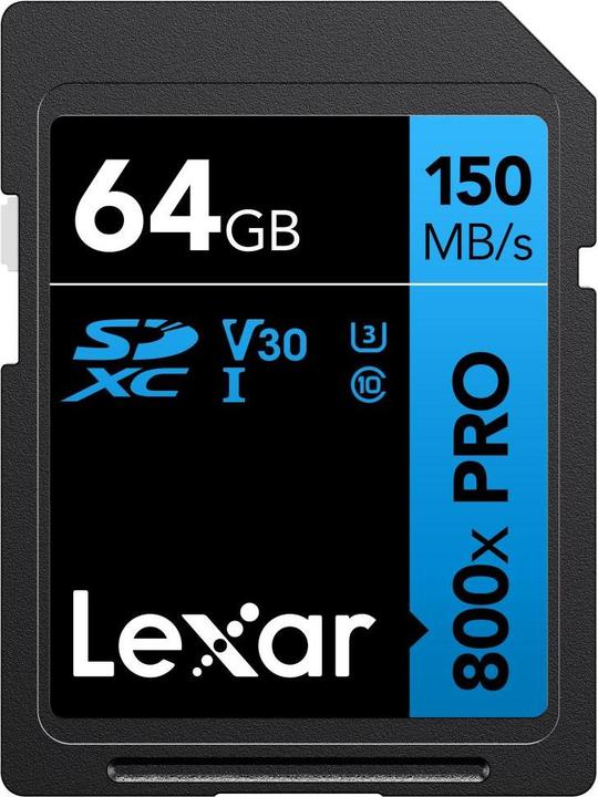 Produktbild Lexar MEMORY SDXC 64GB UHS-I/LSD0800P064G-BNNNG (64 GB, SDXC, U1, UHS-I)