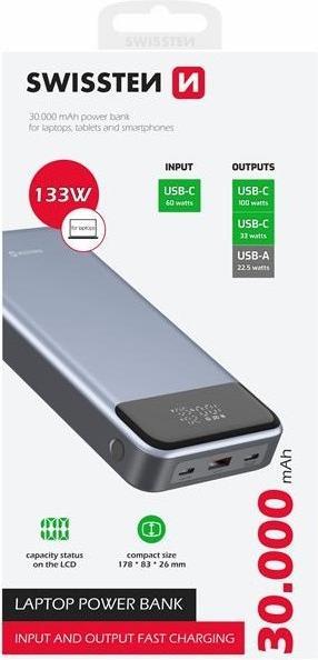 Actual product image Swissten PD Charger (30000 mAh, 133 W)