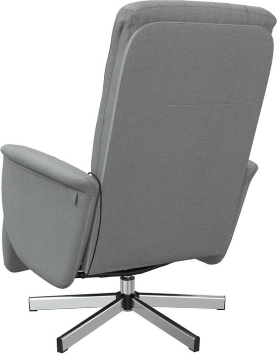 Produktbild vidaXL Massagesessel mit Fussteil Hellgrau Stoff,Farbe