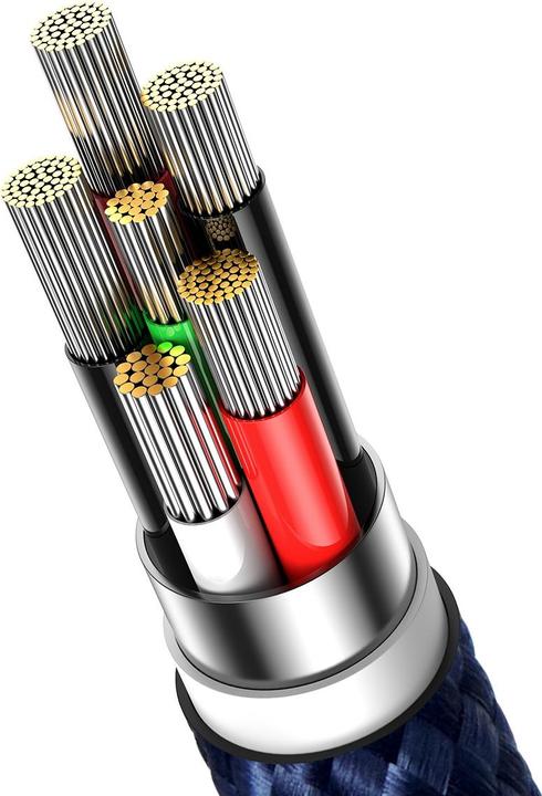 Actual product image Baseus USB cable for USB-C Glimmer Series, 100W, 2m (Blue) (2 m, USB 2.0, 100 W)