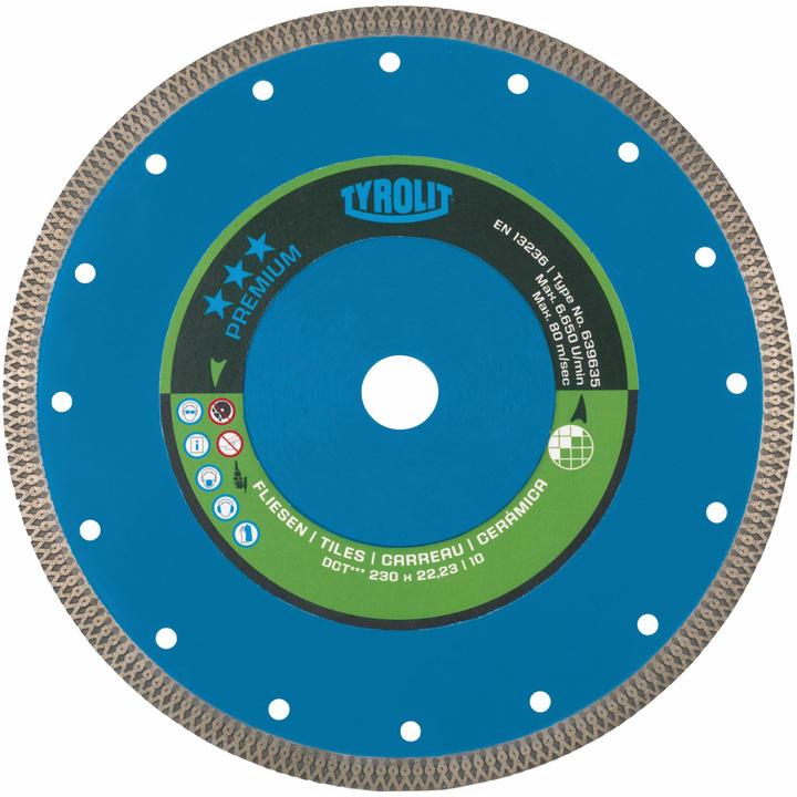 Actual product image Tyrolit Diamond saw blade Premium Ø 125 mm bore 22.23 mm tiles 10 mm