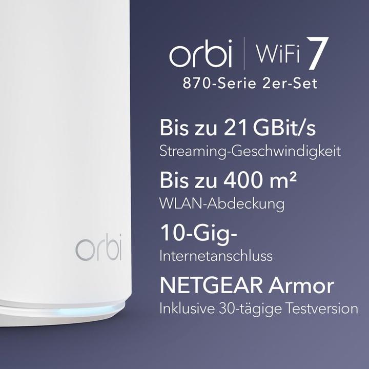 Produktbild Netgear Orbi 870 Series (RBE872) 2er Set