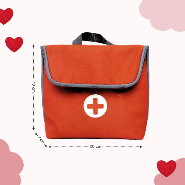 Actual product image Hermex Arzt-Spielzeug-Set für Kinder Doktor-Set Holz-Kinderspielzeug Arztkoffer Doktorkoffer