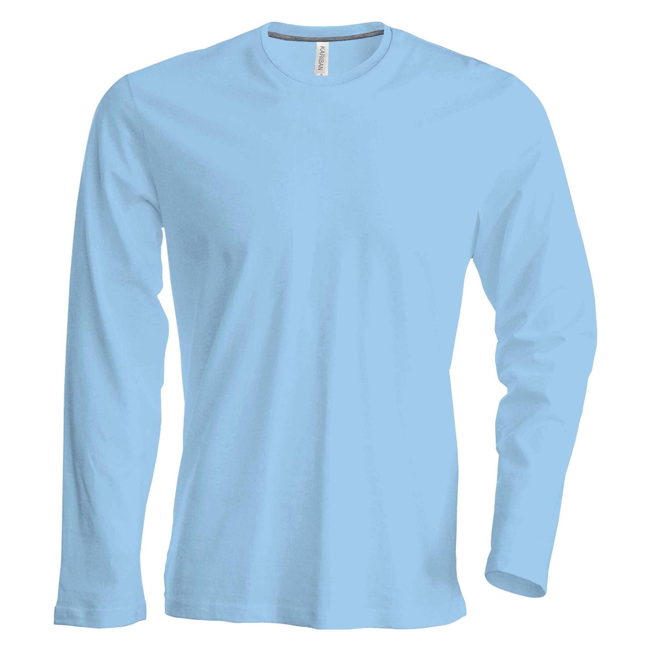 Kariban, Herren, Shirts, Col Rond, Blau, (S)