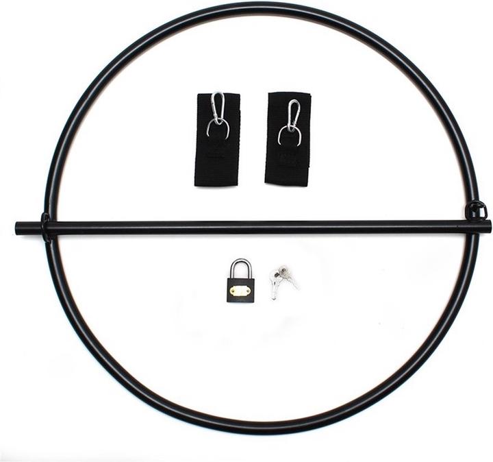 Actual product image Rimba Restrain ring with Velcro cuffs and padlock
