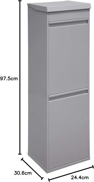 Produktbild Arregui Abfalleimer mit Griff, 2x17L (34 L), hellgrau (34 l)