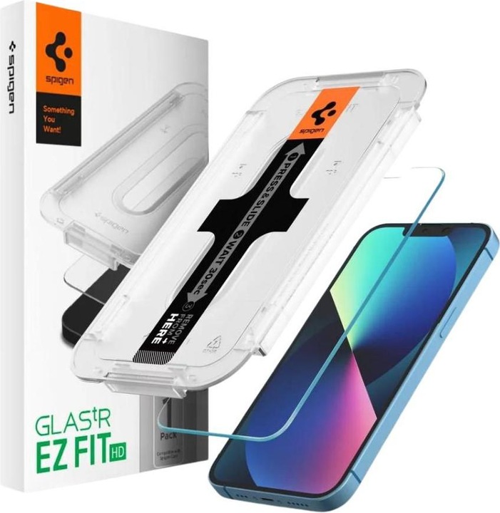 Produktbild Spigen Gehärtetes Glas GLAS.tR ez Passend für Apple iPhone 13 (1 Stück, Apple iPhone 14, Apple iPhone 13, Apple iPhone 16e, Apple iPhone 13 Pro)