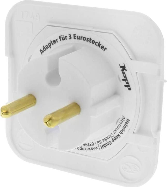 Immagine prodotto Kopp 174902005 Tipo C (spina Euro) Bianco Adattatore di spina di rete