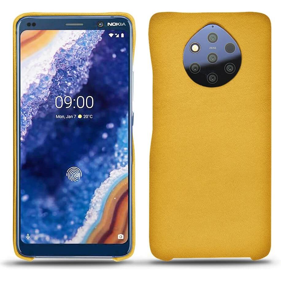 Noreve Lederschutzhülle (Nokia 9 PureView), Smartphone Hülle, Orange