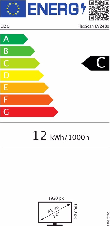 Energie-Label Eizo EV2480 (1920 x 1080 Pixel, 24")