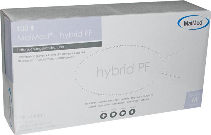 MaiMed Nitrile-Vinyl Hybrid Disposable Gloves Blue (L)