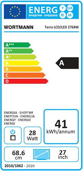 Energie-Label Terra Wortmann LED 2764W (2560 x 1440 Pixel)