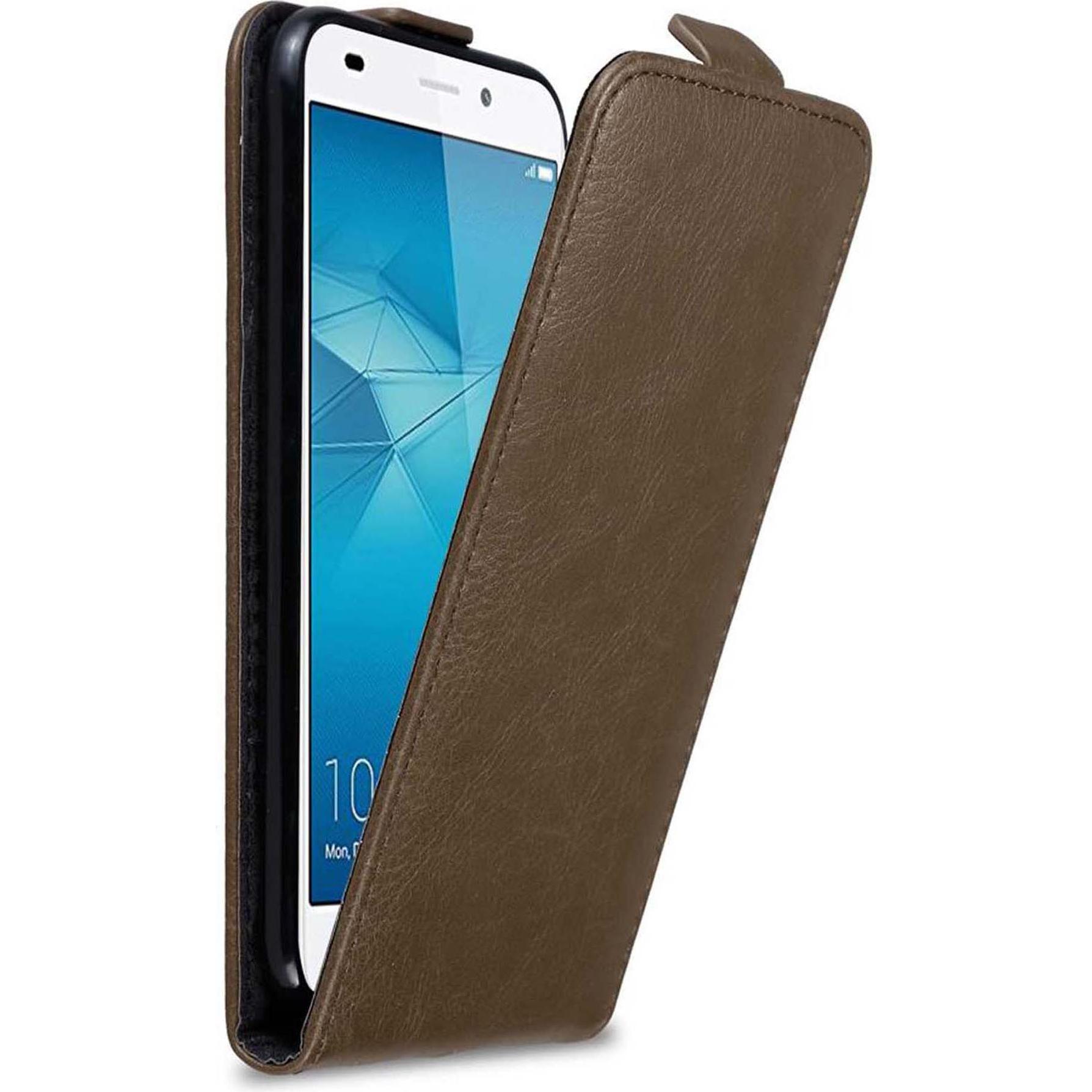 Cadorabo Flip wie Invisible Cover (Honor 5C), Smartphone Hülle, Braun