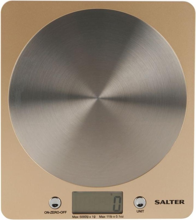Actual product image Salter 1036 OLFEU16 Olympic Disc Electronic Digital Kitchen Scales Gold