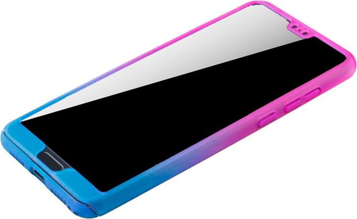 Produktbild König Design Hülle Handy Schutz für Huawei P20 Pro Full Case Cover Displayschutz Bumper Blau (Huawei P20 Pro)