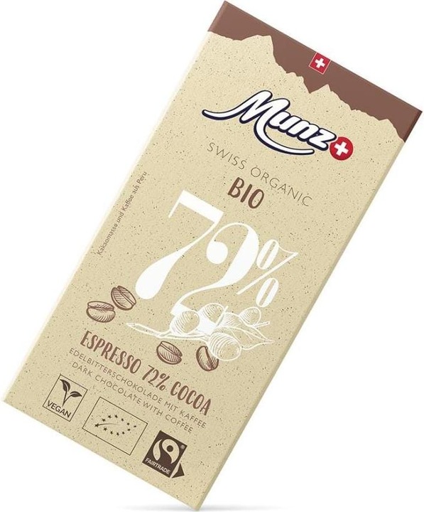 Actual product image Munz Organic Espresso 72% Cocoa 100 g (100 g)