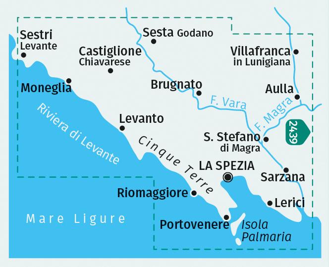 Immagine prodotto Mappa escursionistica 2450 Cinque Terre 1:35.000