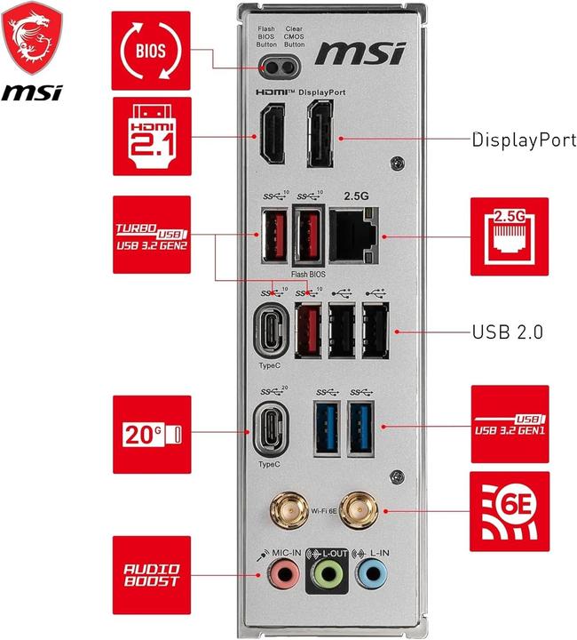 Image du produit MSI B650M PROJECT ZERO (B650,AM5,mATX,DDR5) (AM5, AMD B650, mATX)