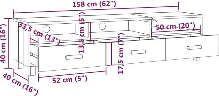 Actual product image VidaXL Callen (158 x 40 x 40 cm)