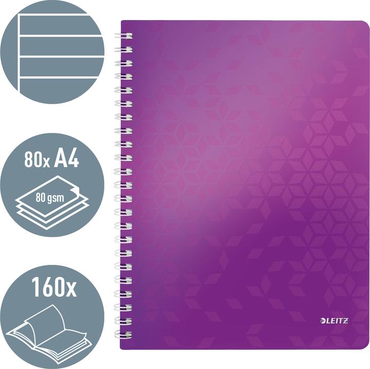 Immagine prodotto Leitz Libro a spirale WOW (A4, Righe, Copertina morbida)