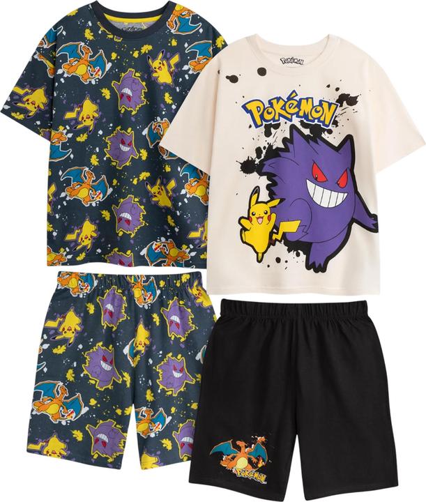 Pokémon Schlafanzug mit Shorts Jungen kurzärmlig (2erPack)