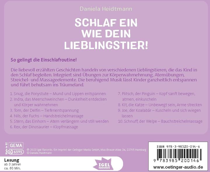 Productafbeelding FamilyFlow Val in slaap als je favoriete dier (Daniela Heidtmann, Duits)