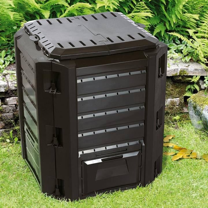 Actual product image Deuba Modular two-chamber compost bin 800L black (800 l)