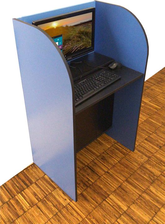 Actual product image Computer desk with privacy screen, ver. for printer (69 x 50 x 116 cm)