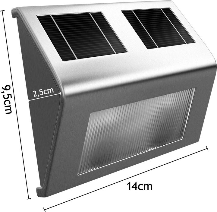 Actual product image Deuba 4x LED Solar Wall Light (800 lm, IP65)