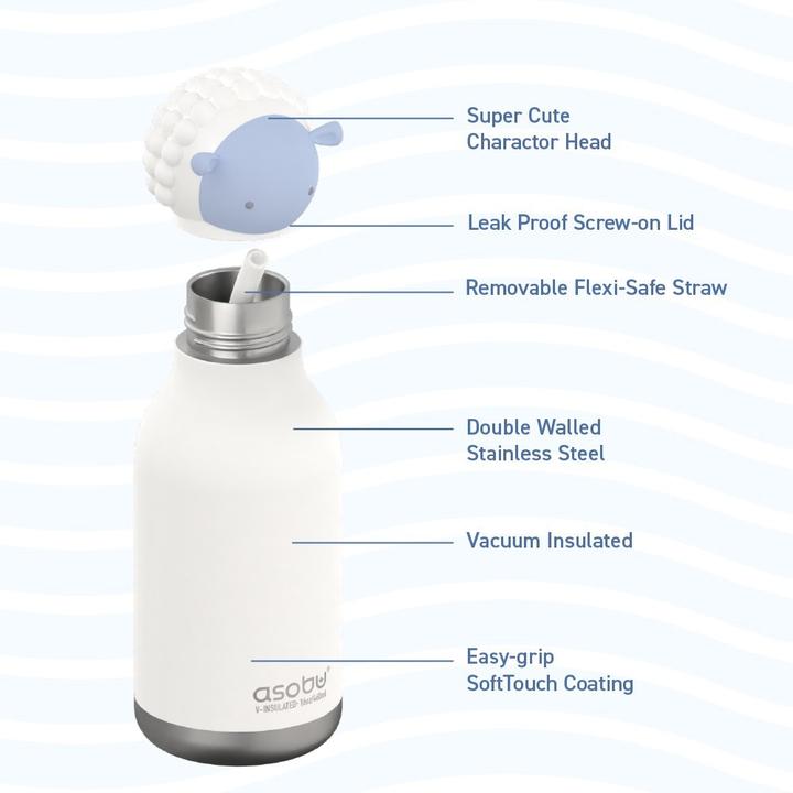 Image du produit Asobu Bestie Penguin - Thermoflasche mit Strohhalm 460 ml (0.46 l)