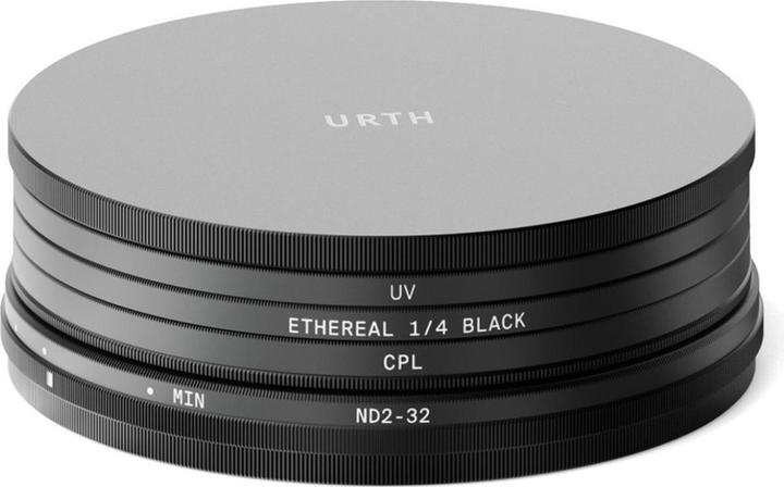 Actual product image Urth 82mm Cinematic Filter Kit Plus+ (UV, CPL, ND32, Ethereal 1/4 Black Mist) (82 mm, Black Mist Filter, Polarizing filter, UV filter)