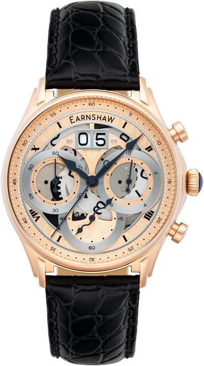 Thomas Earnshaw Chronograph Analog Quartz with Leather Strap (Chronograph)