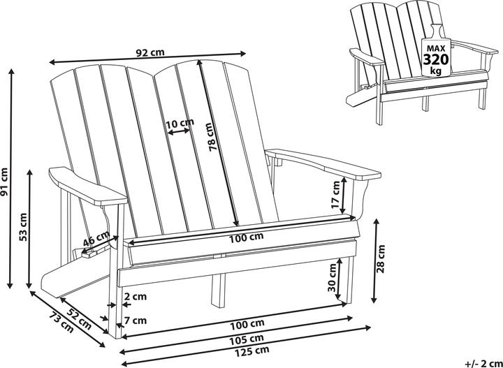 Actual product image Beliani Adirondack