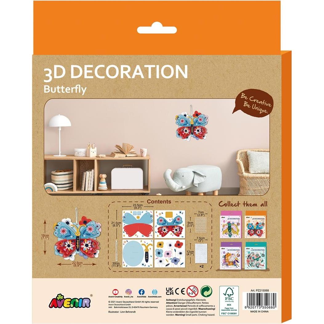 Thumbnail - Avenir 3D Dekoration Schmetterling