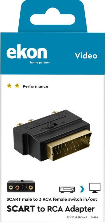 Image du produit Ekon Scart — 3x Cinch (RCA) (0.11 m)