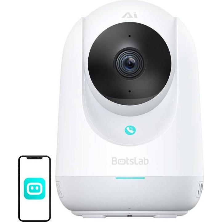Botslab 360° Indoor WiFi Camera 2C Pro C222 5MP 5G, Netzwerkkamera, Weiss