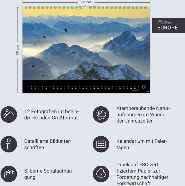 Image du produit Horizonte Kalender 2026 (58 x 39 cm)