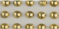 Actual product image Rayher Plastic half pearls, self-adhesive, gold, 80 piece