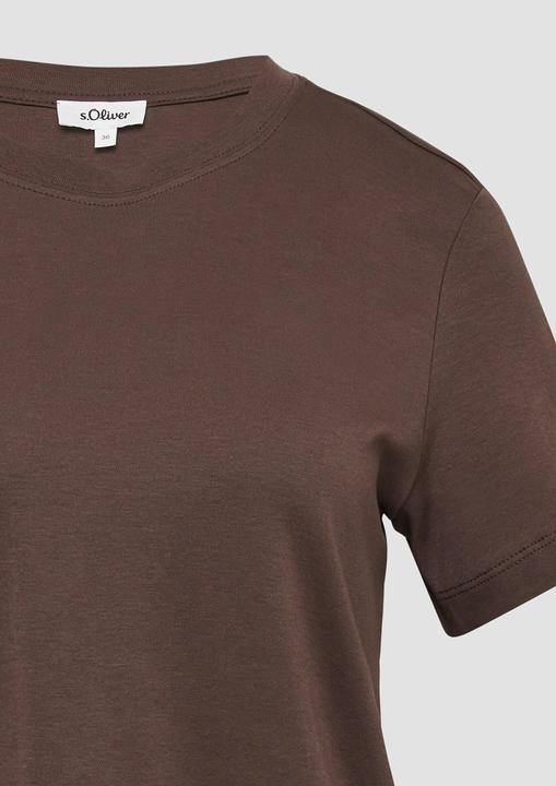 Immagine prodotto S.Oliver T-Shirt Verkürztes T-Shirt aus Interlockjersey (44)