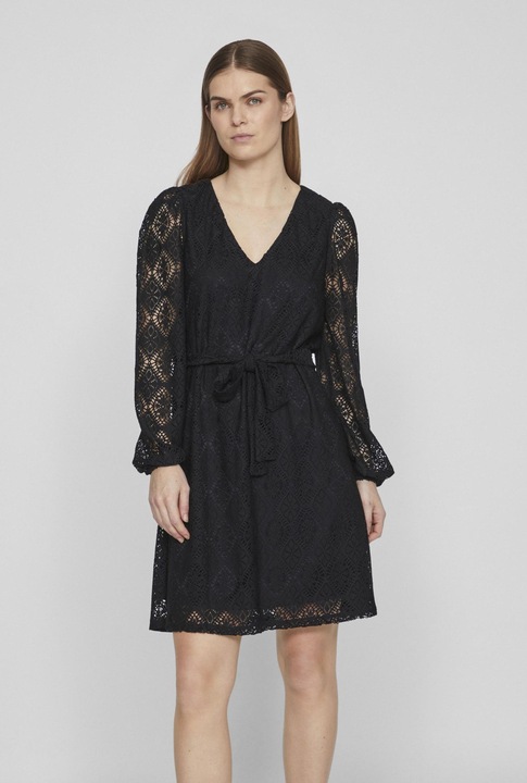 Produktbild Vila Tie Waist Kleid mit langen Ärmeln (S)
