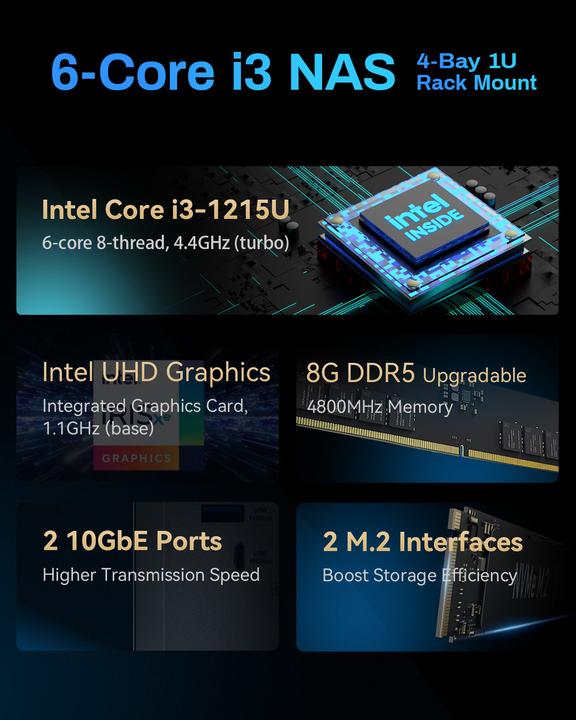 Actual product image Terramaster SMB NAS 04Bay U4-500