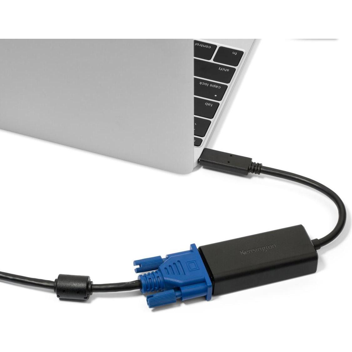 Thumbnail - Kensington CV2000V (VGA, 18 cm), Data + Video Adapter, Schwarz