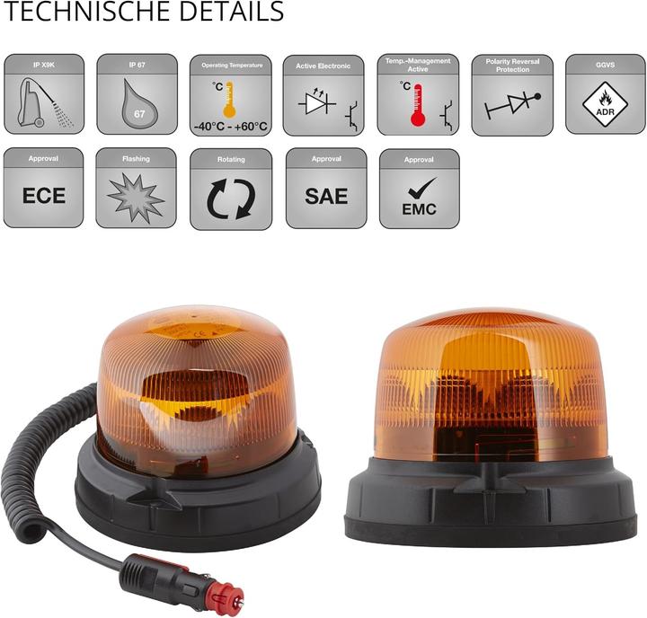 Actual product image Hella Rotating beacon LED for JOHN DEERE