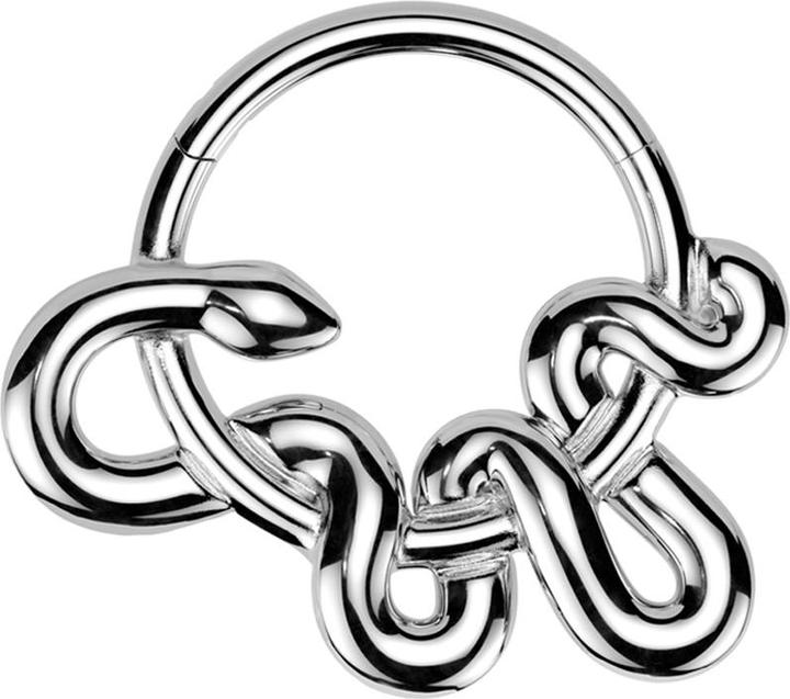 Immagine prodotto Star Piercing Micro Segmentring klappbar silber Schlange aufgewickelt (Acciaio chirurgico 316L, senza ottone)
