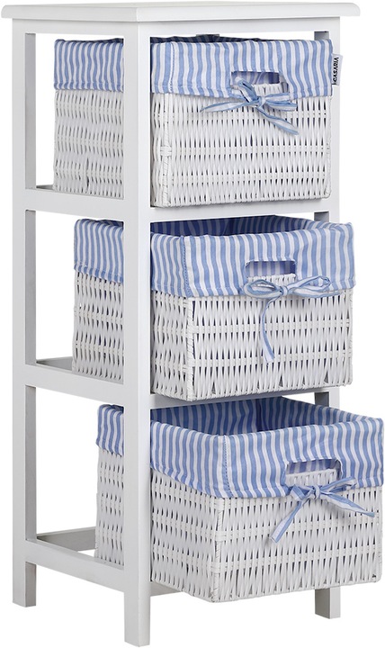 Actual product image Casaria Floor standing shelf with baskets (71 x 31 x 28 cm)