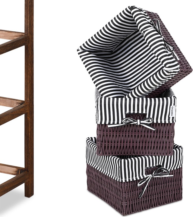 Actual product image Casaria Floor standing shelf with baskets (71 x 31 x 28 cm)